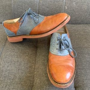 Cole Haan Nike Air Saddle Oxfords Blue/Brown